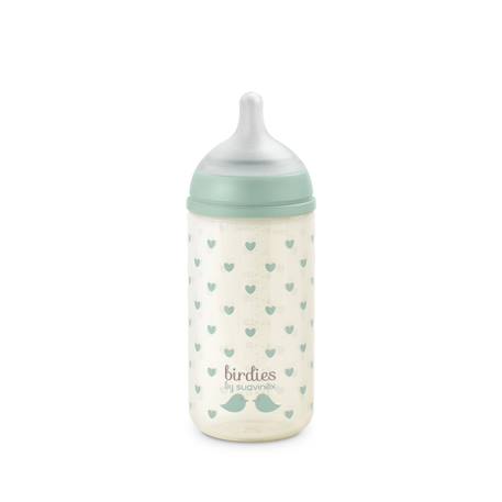Biberon en verre avec tétine sx pro 240 ml débit s Oisillons vert 2 - vertbaudet enfant 