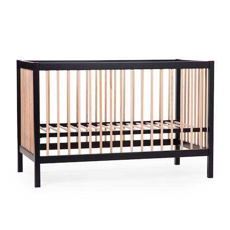 Lit bébé sommier à lattes hauteur réglable 120x60 cm Noir 3 - vertbaudet enfant 