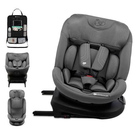 Siège auto Kinderkraft XPEDITION 3 i-Size 40-150 cm appui-tête h-guard+ + organisateur voiture Beige+Gris+Noir+Vert 7 - vertbaudet enfant 