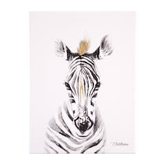 Linge de maison et décoration-Décoration-Décoration murale peinture zèbre 30x40 cm