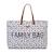 Sac à langer de voyage grande contenance design family bag Blanc imprimé+Gris toile 1 - vertbaudet enfant 