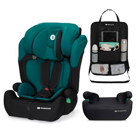 Siège auto Kinderkraft COMFORT UP i-Size 76-150 cm ceinture sécurité + organisateur Gris+Noir+Vert 13 - vertbaudet enfant 