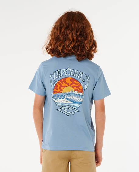 T-shirt hazey days garçon Faded denim+White 3 - vertbaudet enfant 