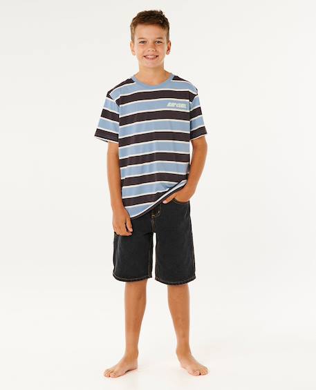 T-shirt eternal shred rayé garçon Faded denim 4 - vertbaudet enfant 