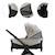 Poussette 3 en 1 Kinderkraft VESTO 2 système de voyage, siège auto mink pro 2, assise réversible, suspension 4 roues Beige+Gris+Noir 5 - vertbaudet enfant 