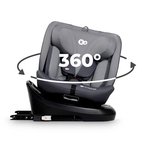 Siège auto Kinderkraft I-GROW I-Size 40-150 cm rotation 360° isofix + organisateur voiture Gris 3 - vertbaudet enfant 