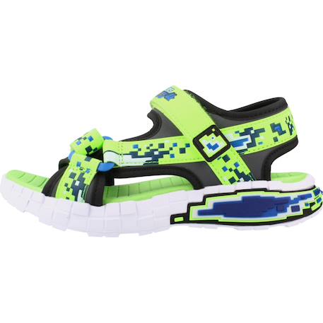 Sandales garçon modèle 402161l Bleu bblm+Noir bkrd+Vert lmbk 14 - vertbaudet enfant 