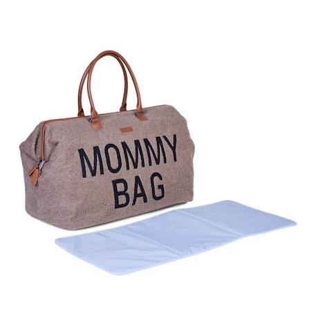 Sac à langer mommy bag Gris toile+Kaki+Marron doux+Textile raphia 17 - vertbaudet enfant 