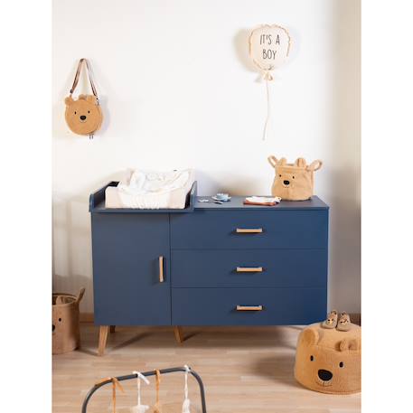 Panier de rangement 30x30x30 cm teddy Blanc cassé+Neutre 10 - vertbaudet enfant 
