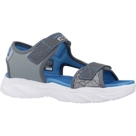Sandales enfant garçon légère souple Gris ccbl+Gris et bleu+Noir 5 - vertbaudet enfant 