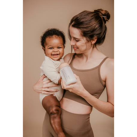 Biberon anti-colique 270 ml - débit moyen Beige foncé+Caramel+Sable clair 8 - vertbaudet enfant 