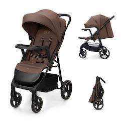 Puériculture-Poussette kinderkraft TRIG 3 TR avec plateau click & fold, assise allongée 91,5 cm, roues pivotantes 360°, capote déperlante