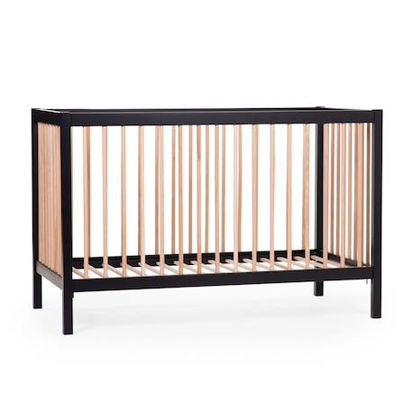 Lit bébé sommier à lattes hauteur réglable 120x60 cm Noir 4 - vertbaudet enfant 