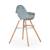 Chaise haute évolutive réglable en hauteur Anthracite+Menthe 12 - vertbaudet enfant 