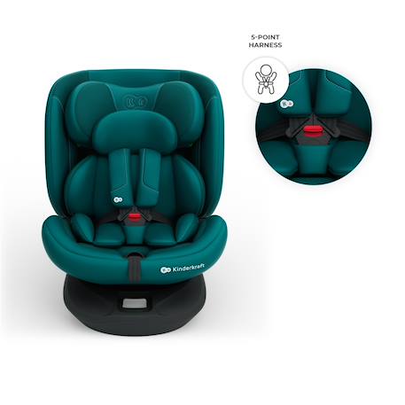 Siège auto Kinderkraft I-GROW 2 PLUS i-Size 40-150 cm évolutif 4 en 1 + organisateur voiture Bleu+Gris+Vert 18 - vertbaudet enfant 