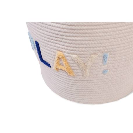 Panier fleur 35x35x35cm corde de coton Blanc cassé 6 - vertbaudet enfant 