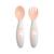 Set de 2 couverts ergonomiques 2ème âge Bleu+Nude 3 - vertbaudet enfant 