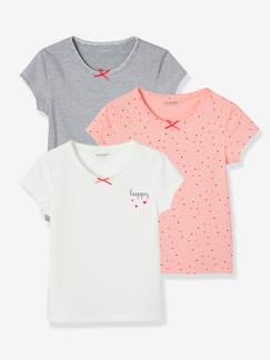 Fille-Sous-vêtement-T-shirt-Lot de 3 t-shirts manches courtes fille Dream BASICS