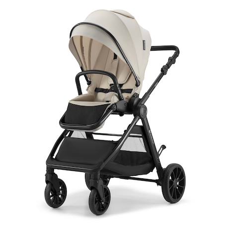 Poussette Kinderkraft VESTO 2 pliage avec assise installée, siège réversible jusqu’à 22 kg, roues 8/11”, éco-cuir Beige+Gris+Noir 3 - vertbaudet enfant 