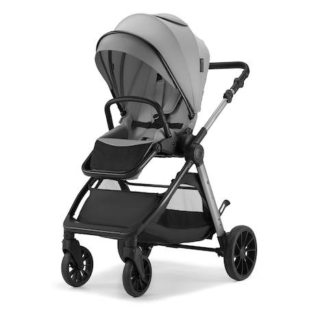 Poussette Kinderkraft VESTO 2 pliage avec assise installée, siège réversible jusqu’à 22 kg, roues 8/11”, éco-cuir Gris 3 - vertbaudet enfant 