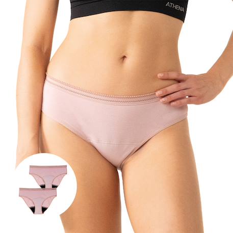 Lot de 2 culottes menstruelles femme Noir+Rose 5 - vertbaudet enfant 