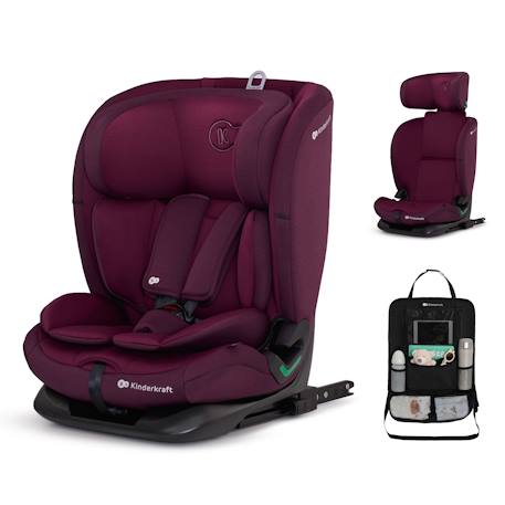 Siège auto Kinderkraft ONETO3 I-SIZE 76-150 cm dossier inclinable 5 positions + organisateur voiture Bordeaux+Gris+Noir+Vert 1 - vertbaudet enfant 