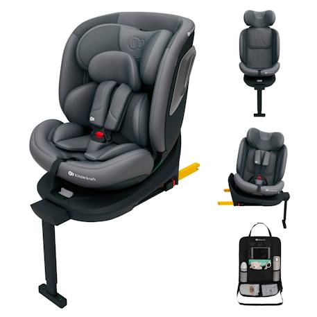 Siège auto Kinderkraft I-360 2 PLUS i-Size 40-150 cm 360° isofix + organisateur voiture Gris+Noir+Vert 1 - vertbaudet enfant 