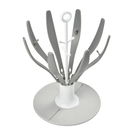 Egoutte biberons pliable compact et nomade capacité 8 biberons Gris+Rose+Terre argile 1 - vertbaudet enfant 