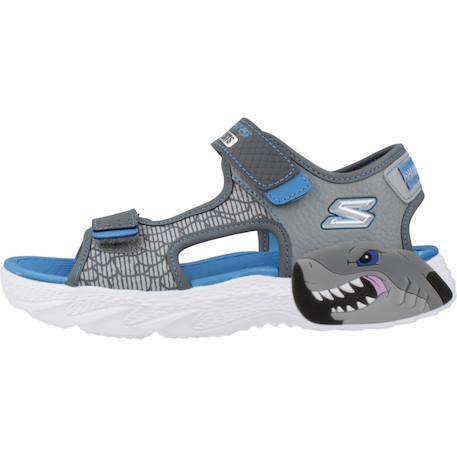Sandales enfant garçon légère souple Gris ccbl+Gris et bleu+Noir 2 - vertbaudet enfant 