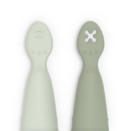 Pré-cuillères d'apprentissage silicone Rose sx+Vert 5 - vertbaudet enfant 