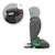 Siège Auto Kinderkraft JUNIOR FIX 2 PLUS + organisateur voiture 100-150 cm avec ISOFIX, H-GUARD, SPS, AIR FLOW et Appuie-Tête Réglable Gris+Noir+Rose+Vert 6 - vertbaudet enfant 