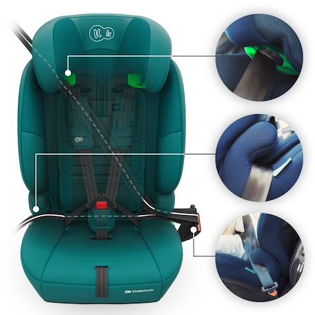 Siège auto enfant COMFORT UP 2 PLUS i-Size 76-150cm 3-en-1 air flow housse amovible ceinture 3 points sans isofix Beige+Blue+Gris+Noir+Vert 29 - vertbaudet enfant 