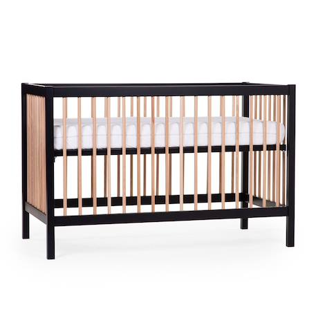 Lit bébé sommier à lattes hauteur réglable 120x60 cm Noir 5 - vertbaudet enfant 