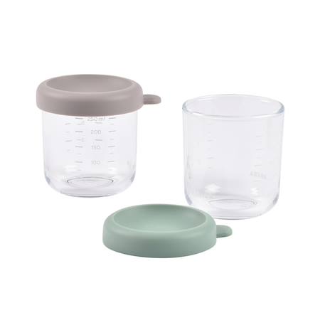 Lot de 2 portions repas en verre 250 ml Vert sauge/gazelle 3 - vertbaudet enfant 