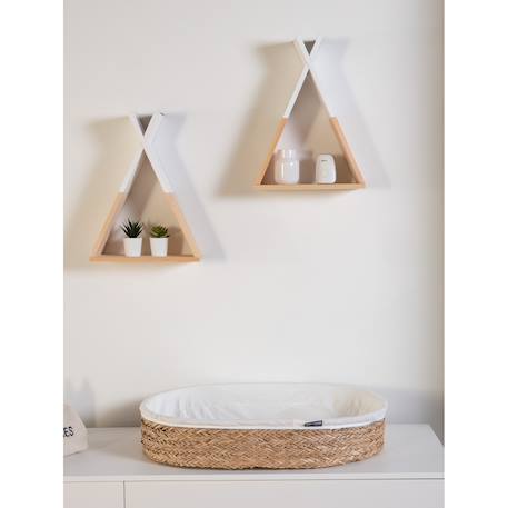 Panier à langer jonc de mer Naturel/blanc 6 - vertbaudet enfant 