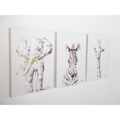 Décoration murale peinture girafe 30x40cm Girafe 2 - vertbaudet enfant 