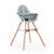 Chaise haute évolutive réglable en hauteur Anthracite+Menthe 10 - vertbaudet enfant 