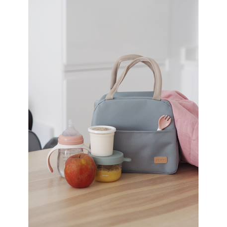 Sac repas isotherme pratique, capacité 5 l Léopard+Rose poudrée+Vert bleu 18 - vertbaudet enfant 