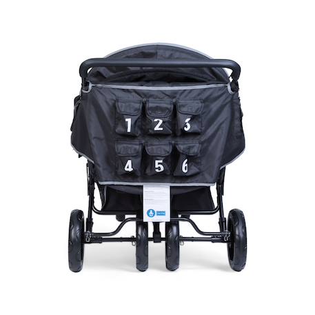 Sixseater poussette capacité 6 enfants + housse de pluie + pare-soleil Noir 4 - vertbaudet enfant 