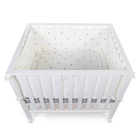 Contour de parc bébé - 35x340 cm Cœurs+Neutre 4 - vertbaudet enfant 
