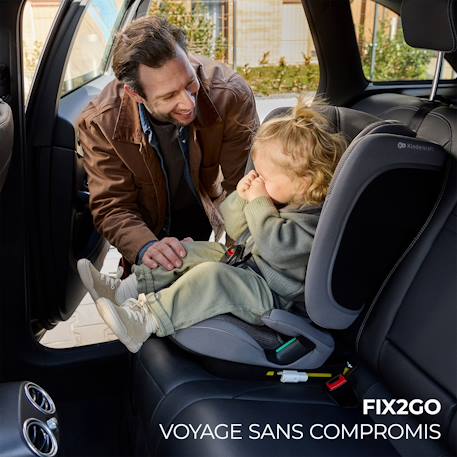 Siège auto Kinderkraft FIX2GO i-Size 76-150 cm isofix capteur saferide + organisateur voiture Bleu marine+Gris+Noir+Vert 20 - vertbaudet enfant 