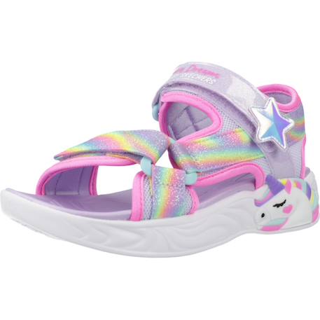 Sandales enfant fille en textile confortable Bleu et violet+Bleu lvmt+Rose pkmt 10 - vertbaudet enfant 