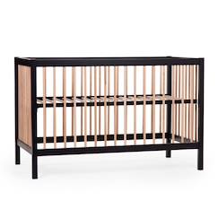 Chambre et rangement-Lit bébé sommier à lattes hauteur réglable 120x60 cm