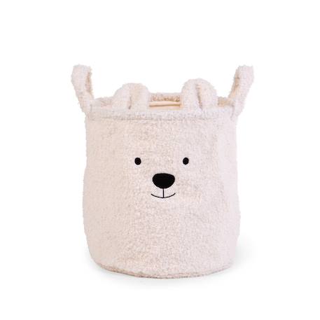 Panier de rangement 30x30x30 cm teddy Blanc cassé+Neutre 1 - vertbaudet enfant 
