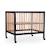 Parc pour bébé en bois + roues 95x75 cm parc 99 Blanc ancien+Marron et noir+Naturel+Noir 7 - vertbaudet enfant 