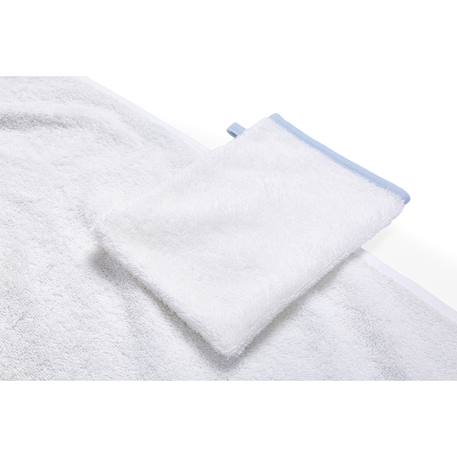 Cape de bain + gant 80 x 80 cm Fleur bleu 6 - vertbaudet enfant 