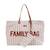 Sac à langer de voyage grande contenance design family bag Blanc imprimé+Gris toile+Rayures nude 18 - vertbaudet enfant 