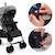 Siège Auto Kinderkraft SAFETY FIX 2 i-Size 76-150 cm avec ISOFIX, TOP TETHER, H-GUARD, SIDE PROTECT et EASY GROW Gris+Noir 5 - vertbaudet enfant 