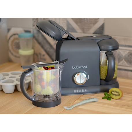 Robot cuiseur 4 en 1 contenance xxl 2200 ml babycook duo Blanc argent+Gris foncé 12 - vertbaudet enfant 