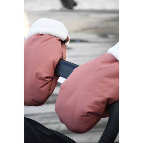 Moufles pour poussette universelles Gris chiné+Terracotta 10 - vertbaudet enfant 